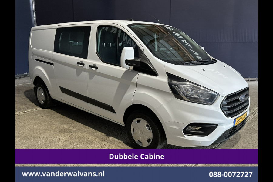 Ford Transit Custom 2.0 TDCI 131pk L2H1 Dubbele Cabine Euro6 Airco | 5-Zits | Camera | LED | 2800kg Trekhaak | Apple Carplay Cruisecontrol, Android Auto, Stoelverwarming, Verwarmde Voorruit, Parkeersensoren