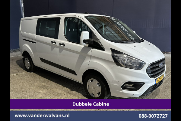 Ford Transit Custom 2.0 TDCI 131pk L2H1 Dubbele Cabine Euro6 Airco | 5-Zits | Camera | LED | 2800kg Trekhaak | Apple Carplay Cruisecontrol, Android Auto, Stoelverwarming, Verwarmde Voorruit, Parkeersensoren