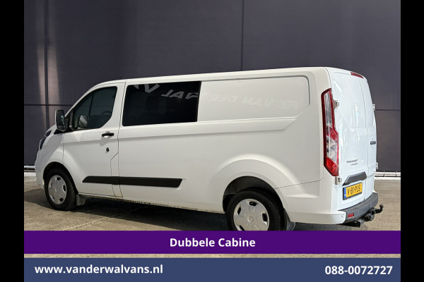 Ford Transit Custom 2.0 TDCI 131pk L2H1 Dubbele Cabine Euro6 Airco | 6-Zits | Cruisecontrol | Trekhaak Verwarmde voorruit, Parkeersensoren