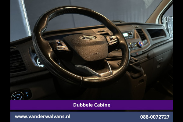 Ford Transit Custom 2.0 TDCI 131pk L2H1 Dubbele Cabine Euro6 Airco | 6-Zits | Cruisecontrol | Trekhaak Verwarmde voorruit, Parkeersensoren