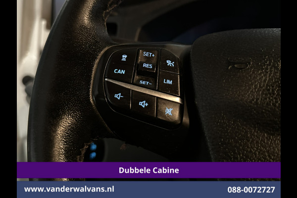 Ford Transit Custom 2.0 TDCI 130pk Automaat L2H1 Dubbele Cabine Inrichting Euro6 Airco | 6-Zits | Camera | Navigatie | LED Apple Carplay, Android Auto, Adaptieve Cruisecontrol, Trekhaak, Stoelverwarming, Verwarmde voorruit, Parkeersensoren, Achterklep