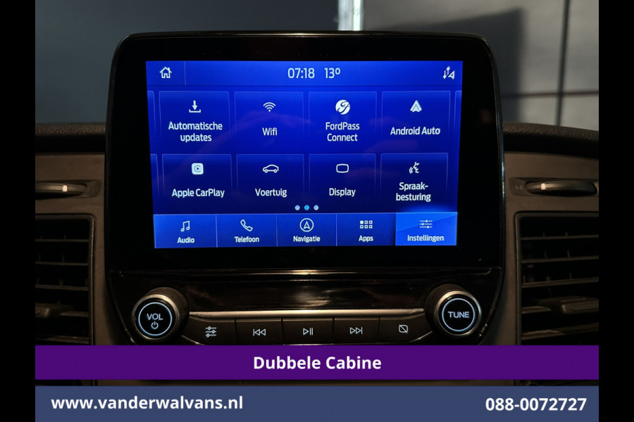 Ford Transit Custom 2.0 TDCI 130pk Automaat L2H1 Dubbele Cabine Inrichting Euro6 Airco | 6-Zits | Camera | Navigatie | LED Apple Carplay, Android Auto, Adaptieve Cruisecontrol, Trekhaak, Stoelverwarming, Verwarmde voorruit, Parkeersensoren, Achterklep