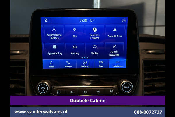 Ford Transit Custom 2.0 TDCI 130pk Automaat L2H1 Dubbele Cabine Inrichting Euro6 Airco | 6-Zits | Camera | Navigatie | LED Apple Carplay, Android Auto, Adaptieve Cruisecontrol, Trekhaak, Stoelverwarming, Verwarmde voorruit, Parkeersensoren, Achterklep