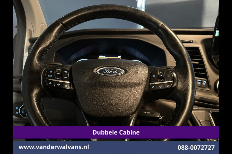 Ford Transit Custom 2.0 TDCI 130pk Automaat L2H1 Dubbele Cabine Inrichting Euro6 Airco | 6-Zits | Camera | Navigatie | LED Apple Carplay, Android Auto, Adaptieve Cruisecontrol, Trekhaak, Stoelverwarming, Verwarmde voorruit, Parkeersensoren, Achterklep
