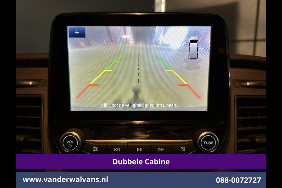 Ford Transit Custom 2.0 TDCI 130pk Automaat L2H1 Dubbele Cabine Inrichting Euro6 Airco | 6-Zits | Camera | Navigatie | LED Apple Carplay, Android Auto, Adaptieve Cruisecontrol, Trekhaak, Stoelverwarming, Verwarmde voorruit, Parkeersensoren, Achterklep
