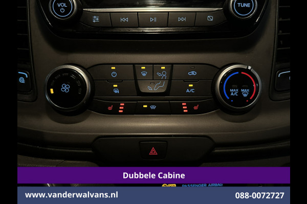 Ford Transit Custom 2.0 TDCI 130pk Automaat L2H1 Dubbele Cabine Inrichting Euro6 Airco | 6-Zits | Camera | Navigatie | LED Apple Carplay, Android Auto, Adaptieve Cruisecontrol, Trekhaak, Stoelverwarming, Verwarmde voorruit, Parkeersensoren, Achterklep