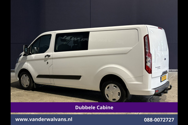 Ford Transit Custom 2.0 TDCI 130pk Automaat L2H1 Dubbele Cabine Inrichting Euro6 Airco | 6-Zits | Camera | Navigatie | LED Apple Carplay, Android Auto, Adaptieve Cruisecontrol, Trekhaak, Stoelverwarming, Verwarmde voorruit, Parkeersensoren, Achterklep