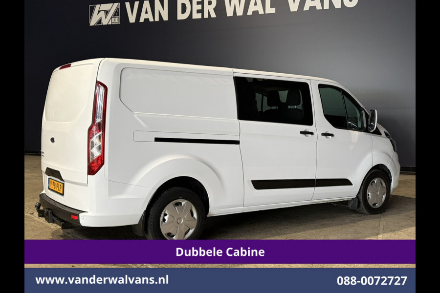 Ford Transit Custom 2.0 TDCI 130pk Automaat L2H1 Dubbele Cabine Inrichting Euro6 Airco | 6-Zits | Camera | Navigatie | LED Apple Carplay, Android Auto, Adaptieve Cruisecontrol, Trekhaak, Stoelverwarming, Verwarmde voorruit, Parkeersensoren, Achterklep