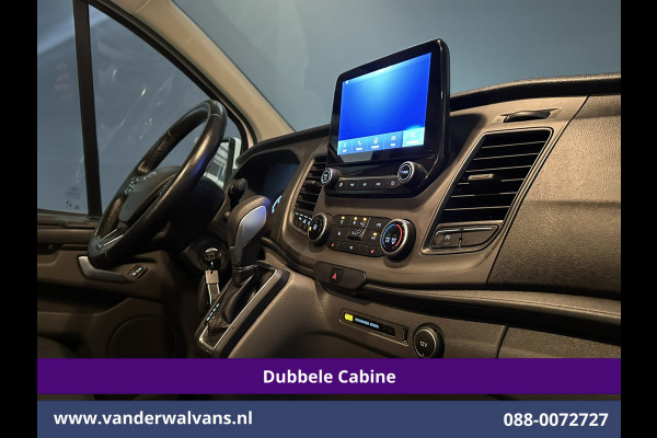 Ford Transit Custom 2.0 TDCI 130pk Automaat L2H1 Dubbele Cabine Inrichting Euro6 Airco | 6-Zits | Camera | Navigatie | LED Apple Carplay, Android Auto, Adaptieve Cruisecontrol, Trekhaak, Stoelverwarming, Verwarmde voorruit, Parkeersensoren, Achterklep