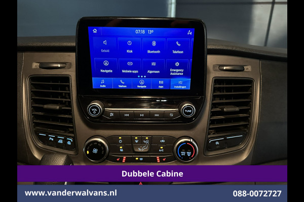 Ford Transit Custom 2.0 TDCI 130pk Automaat L2H1 Dubbele Cabine Inrichting Euro6 Airco | 6-Zits | Camera | Navigatie | LED Apple Carplay, Android Auto, Adaptieve Cruisecontrol, Trekhaak, Stoelverwarming, Verwarmde voorruit, Parkeersensoren, Achterklep