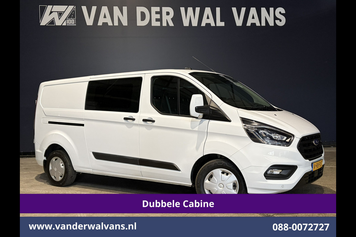 Ford Transit Custom 2.0 TDCI 130pk Automaat L2H1 Dubbele Cabine Euro6 Airco | 6-Zits | Camera | Navigatie | Xenon Apple Carplay, Android Auto, Adaptieve Cruisecontrol, Trekhaak, Parkeersensoren, Stoelverwarming, Verwarmde voorruit
