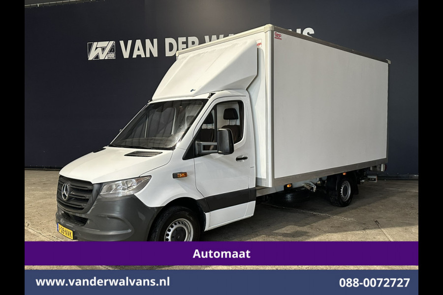 Mercedes-Benz Sprinter 314CDI 143pk Automaat Bakwagen 21m3 KUUB Laadklep Zijdeur Euro6 Airco | Bijrijdersbank Lat om Lat betimmering, Leder