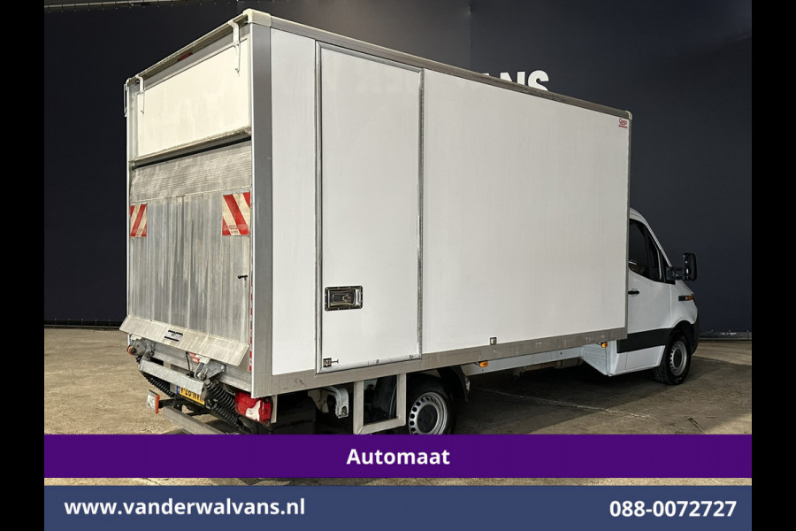 Mercedes-Benz Sprinter 314CDI 143pk Automaat Bakwagen 21m3 KUUB Laadklep Zijdeur Euro6 Airco | Bijrijdersbank Lat om Lat betimmering, Leder