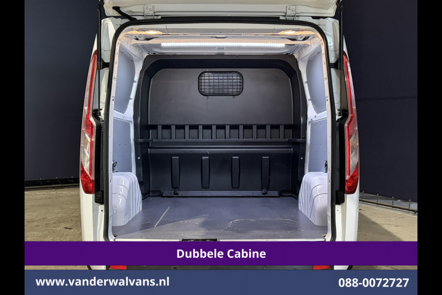 Ford Transit Custom 2.0 TDCI 131pk Automaat L2H1 Dubbele Cabine Euro6 Airco | 6-Zits | Camera | Navigatie | Apple Carplay Android Auto, Xenon, Cruisecontrol, Stoelverwarming, Verwarmde voorruit, Parkeersensoren, Achterklep
