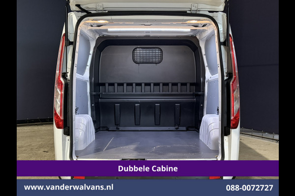 Ford Transit Custom 2.0 TDCI 131pk Automaat L2H1 Dubbele Cabine Euro6 Airco | 6-Zits | Camera | Navigatie | Apple Carplay Android Auto, Xenon, Cruisecontrol, Stoelverwarming, Verwarmde voorruit, Parkeersensoren, Achterklep