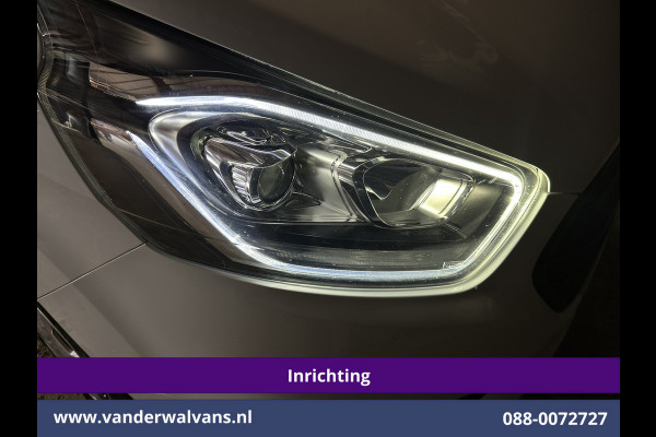 Ford Transit Custom 2.0 TDCI L1H1 Inrichting Euro6 Airco | Camera | Omvormer | LED | Cruisecontrol | Android Auto Stoelverwarming, Verwarmde voorruit, Parkeersensoren, Bijrijdersbank, 2500kg Trekhaak