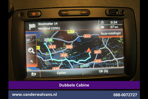 Opel Movano 2.3 Turbo 146pk L2H2 Dubbele cabine Euro6 Airco | Imperiaal | Omvormer | 2500kg Trekhaak | LM velgen Navigatie, Camera, Cruisecontrol, Parkeersensoren, 5-zits