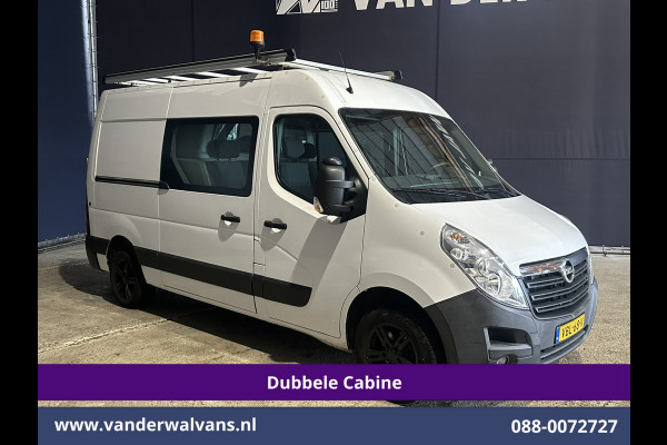 Opel Movano 2.3 Turbo 146pk L2H2 Dubbele cabine Euro6 Airco | Imperiaal | Omvormer | 2500kg Trekhaak | LM velgen Navigatie, Camera, Cruisecontrol, Parkeersensoren, 5-zits