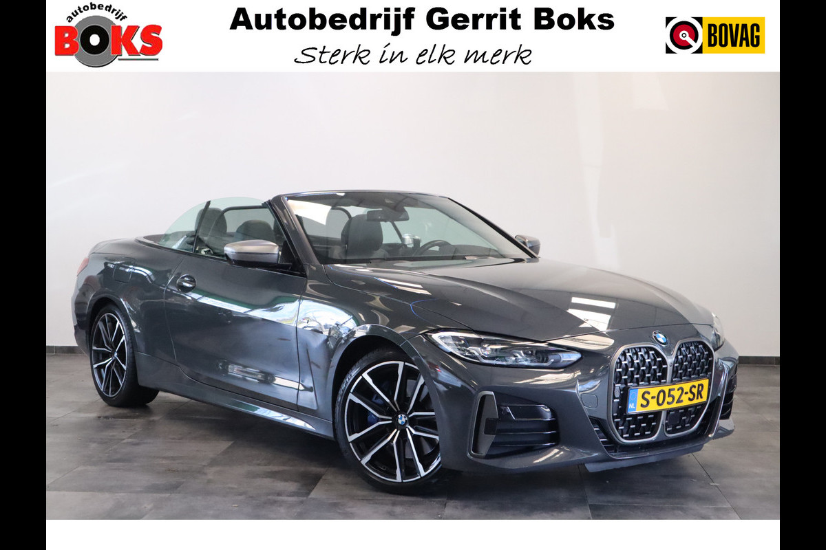 BMW 4 Serie Cabrio M440i xDrive High-Executive 374PK Individueel-lak Navigatie  Volleder 19LMV Head up