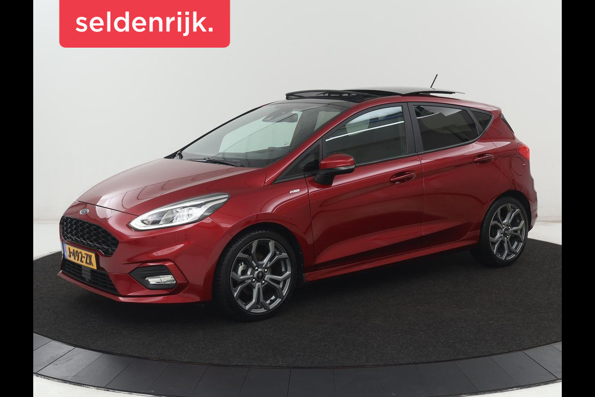 Ford Fiesta 1.0 EcoBoost ST-Line | 1e eigenaar | Panoramadak | Carplay | Climate control | Parkeerhulp | Cruise control | DAB | Bluetooth | Keyless start