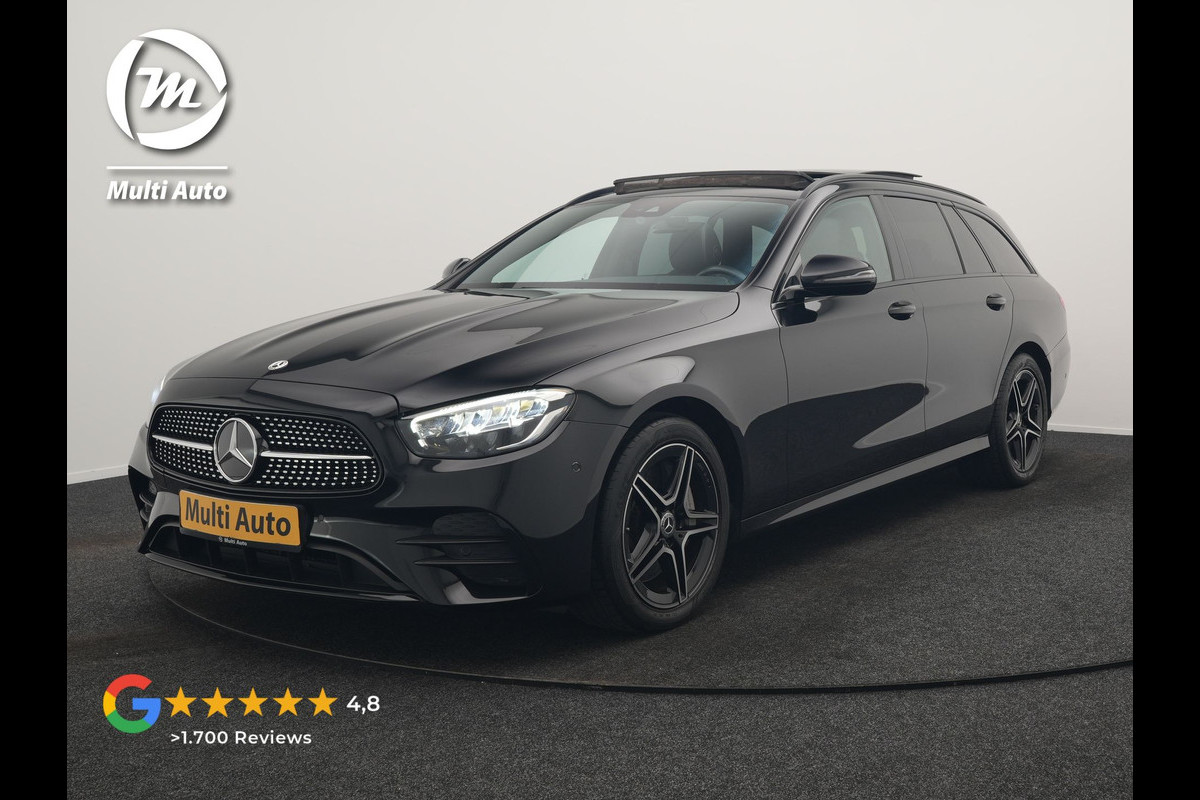 Mercedes-Benz E-Klasse Estate 300 e AMG Line PHEV 320pk Dealer O.H. | Panodak | Camera | Alcantara Sportstoelen Verwarmd | Sfeerverlichting | Blis | Apple Carplay | Night Pakket | Virtual | Navigatie | DAB | Plug In Hybrid |