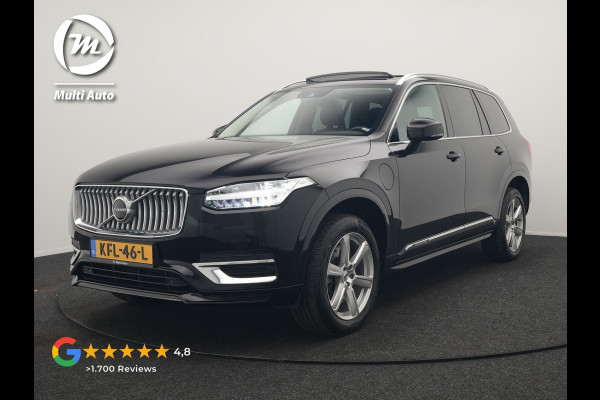 Volvo XC90 T8 Recharge AWD Inscription 7 Persoons PHEV 394pk | Panodak | Adaptive Cruise | Camera | Lederen Sportstoelen Memory & Verwarmd | Stuur Verwarmd | Keyless | Blis | Apple Carplay | Navigatie | DAB | Plug In Hybrid |