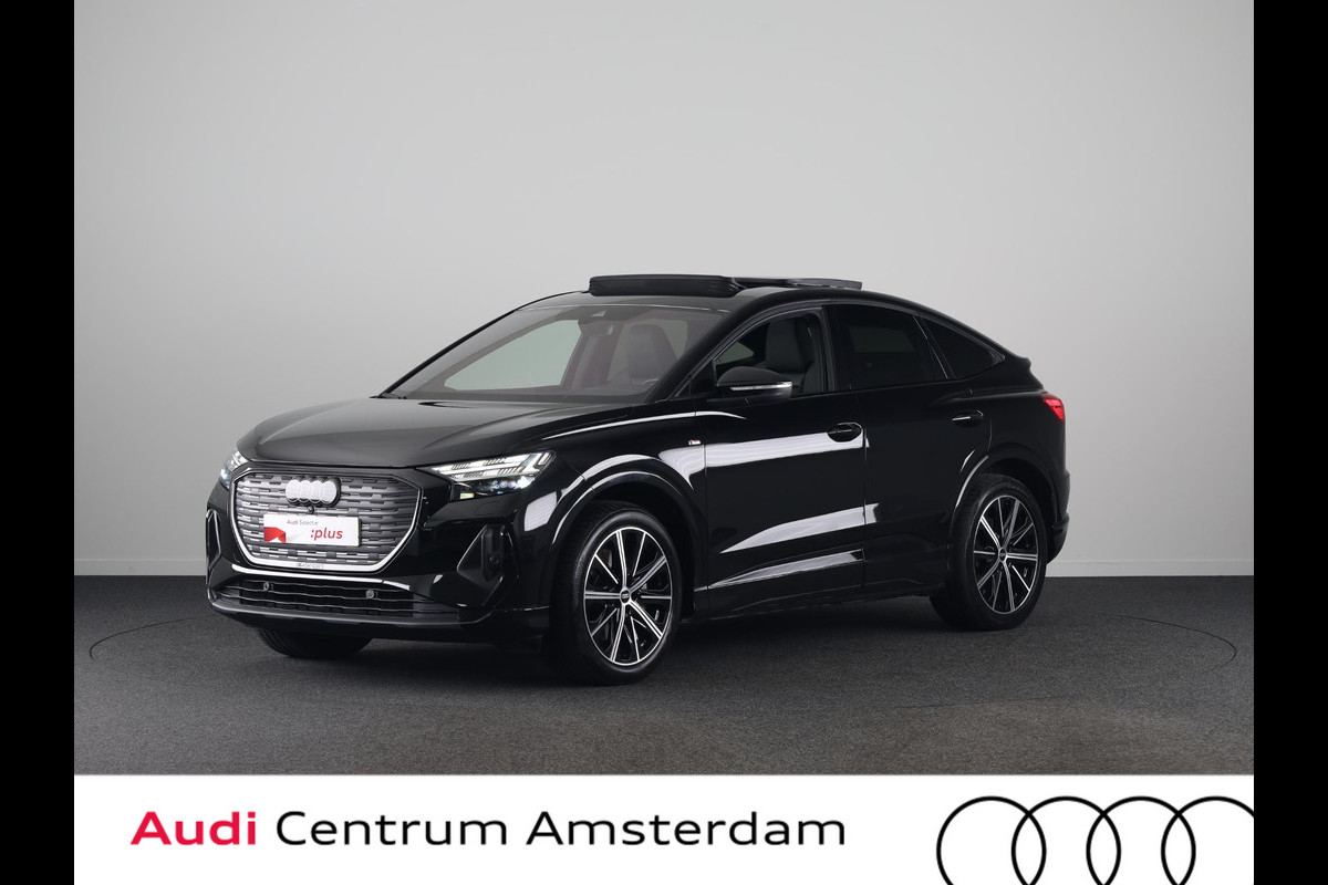 Audi Q4 Sportback e-tron 45 quattro S Edition 82 kWh 286pk | Panoramadak | lederen bekleding | SONOS premium Audio | Parkeercamera|
