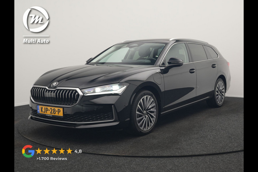 Škoda Superb Combi 1.5 TSI Laurin & Klement PHEV 204pk Dealer O.H. | Trekhaak Af Fabriek | Head Up | Adaptive Cruise | 360 Camera | Lederen Comfortzetels Massage & Ventilatie & Memory | Canton Audio | Stuur & Stoelen Verwarmd | Keyless | Blis | Plug In Hybrid |
