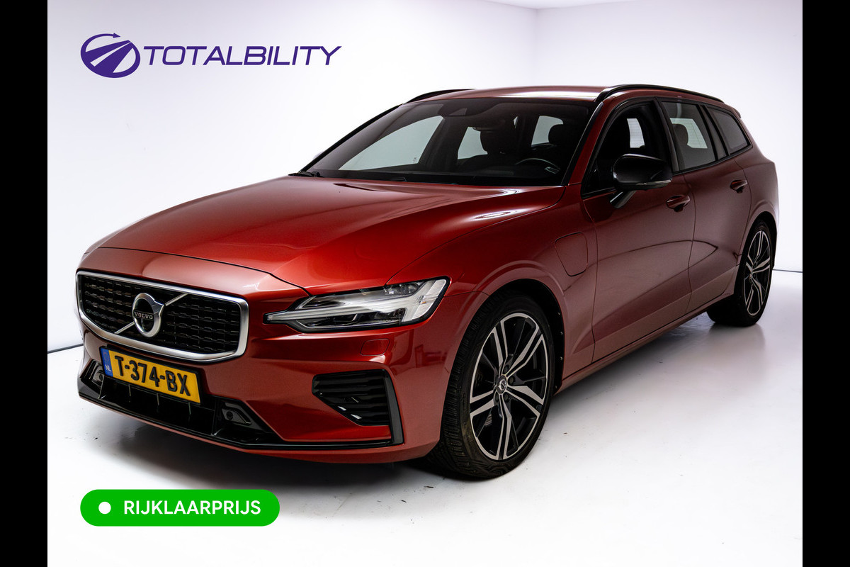 Volvo V60 2.0 T8 Twin Engine AWD R-Design | Stoel-, Stuur- & Achterbank verw. | Elec. trekhaak | 360 Camera | Elec. klep | Pilot assist, All season banden, Led, PDC V+A. Apple Carplay, Android auto