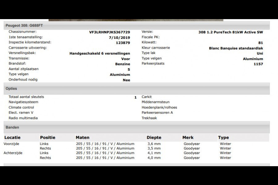 Peugeot 308 SW 1.2 111PK PureTech Active * Distributie vv bij 85Dkm.* / Trekhaak / Navigatie / Airco-ecc./ Pdc./ Radio multimedia / / Apk 02-2028
