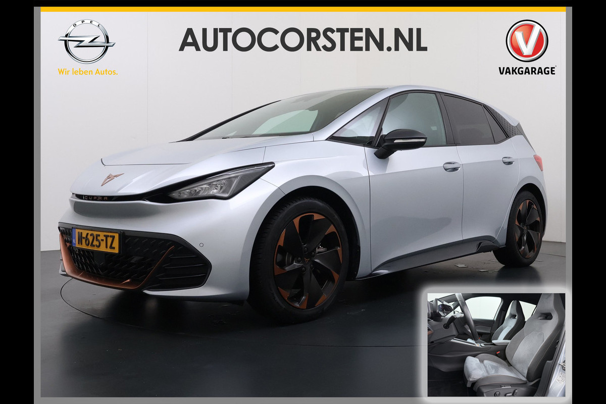 CUPRA Born Performance One 62kWh SOH 93,7% Sport-Comfort Stoelen Navi Camera Stoel+Stuurverwarming Adap.Cruise Android Auto Apple Carplay P Elek.Stoelen Keyless advanced Privacy Glas Lmv Coper Isofix Bluetooth Led Rijstrooksensor 1e Eigenaar Origineel Nederlandse Auto