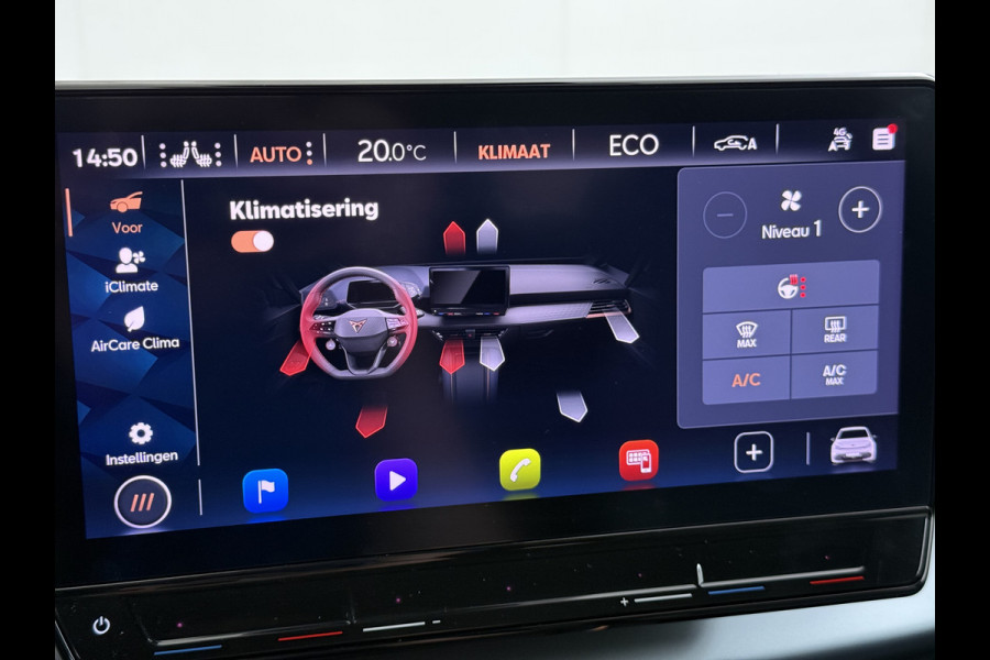 CUPRA Born Performance One 62kWh SOH 93,7% Sport-Comfort Stoelen Navi Camera Stoel+Stuurverwarming Adap.Cruise Android Auto Apple Carplay P Elek.Stoelen Keyless advanced Privacy Glas Lmv Coper Isofix Bluetooth Led Rijstrooksensor 1e Eigenaar Origineel Nederlandse Auto