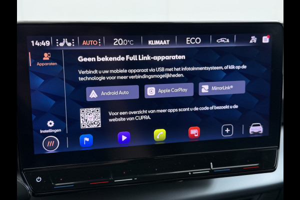 CUPRA Born Performance One 62kWh SOH 93,7% Sport-Comfort Stoelen Navi Camera Stoel+Stuurverwarming Adap.Cruise Android Auto Apple Carplay P Elek.Stoelen Keyless advanced Privacy Glas Lmv Coper Isofix Bluetooth Led Rijstrooksensor 1e Eigenaar Origineel Nederlandse Auto