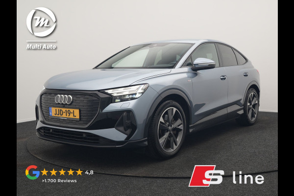 Audi Q4 e-tron 40 S Line 77 kWh 204pk | Adaptive Cruise | Valcona Lederen Sportstoelen Verwarmd | 20"L.M | Apple Carplay | Keyless | Blis | Camera | Virtual | Navigatie | DAB |