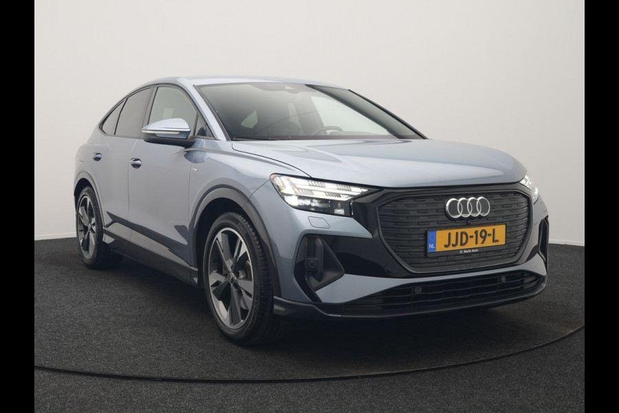 Audi Q4 e-tron Sportback 40 S Line 77 kWh 204pk | Adaptive Cruise | Valcona Lederen Sportstoelen Verwarmd | 20"L.M | Apple Carplay | Keyless | Blis | Camera | Virtual | Navigatie | DAB |