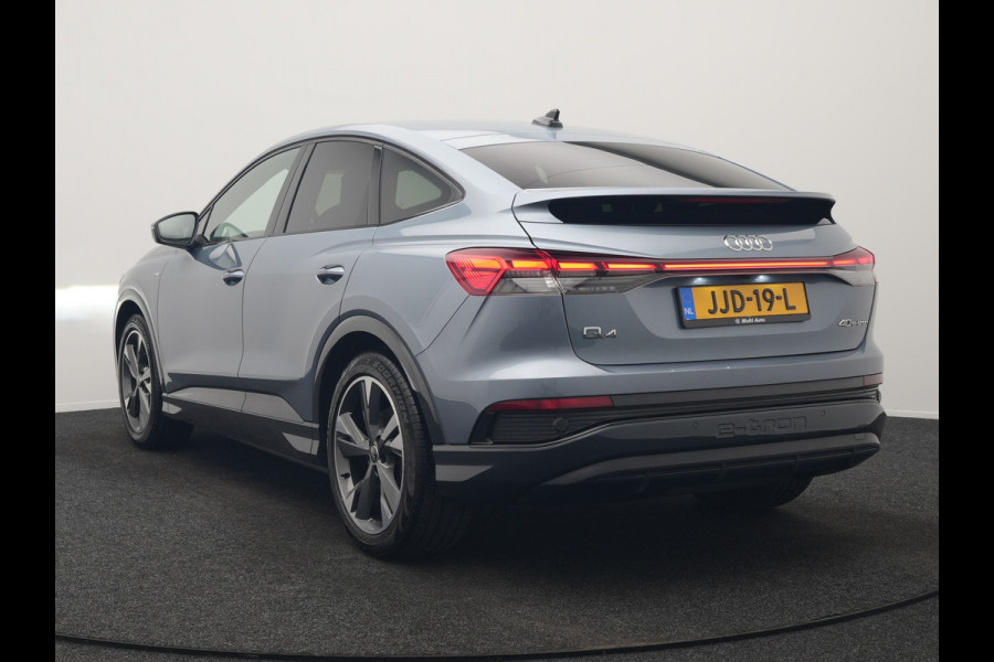 Audi Q4 e-tron Sportback 40 S Line 77 kWh 204pk | Adaptive Cruise | Valcona Lederen Sportstoelen Verwarmd | 20"L.M | Apple Carplay | Keyless | Blis | Camera | Virtual | Navigatie | DAB |