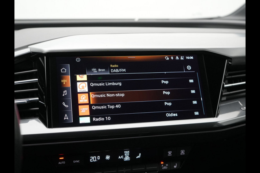 Audi Q4 e-tron Sportback 40 S Line 77 kWh 204pk | Adaptive Cruise | Valcona Lederen Sportstoelen Verwarmd | 20"L.M | Apple Carplay | Keyless | Blis | Camera | Virtual | Navigatie | DAB |