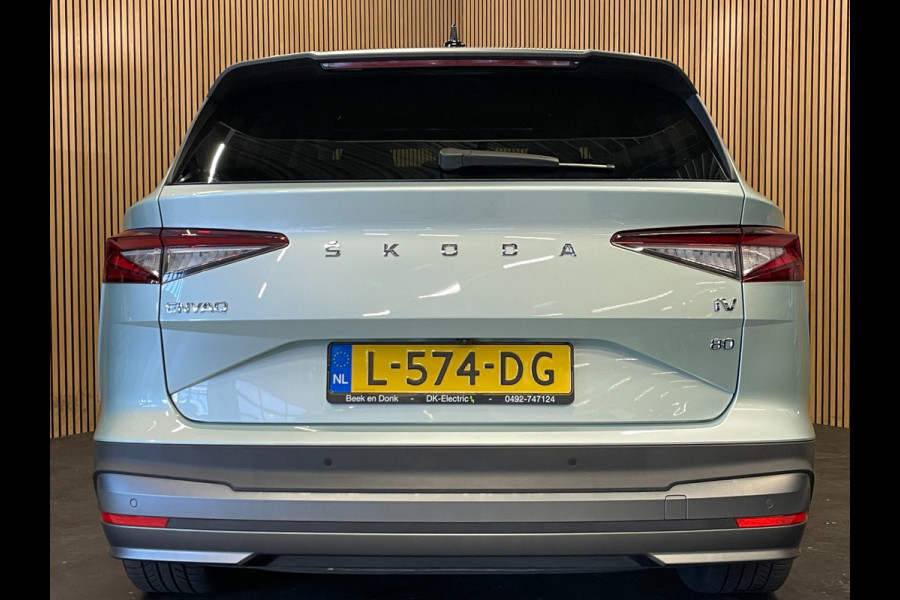 Škoda ENYAQ iV 80|90% SOH|GROTE ACCU|ACC|LEDER|ELEK.INTERIEUR+TREKHAAK|STUUR+STOELVERWARMING V+A|CAMERA|CARPLAY|NL|NAP|1 EIGENAAR|