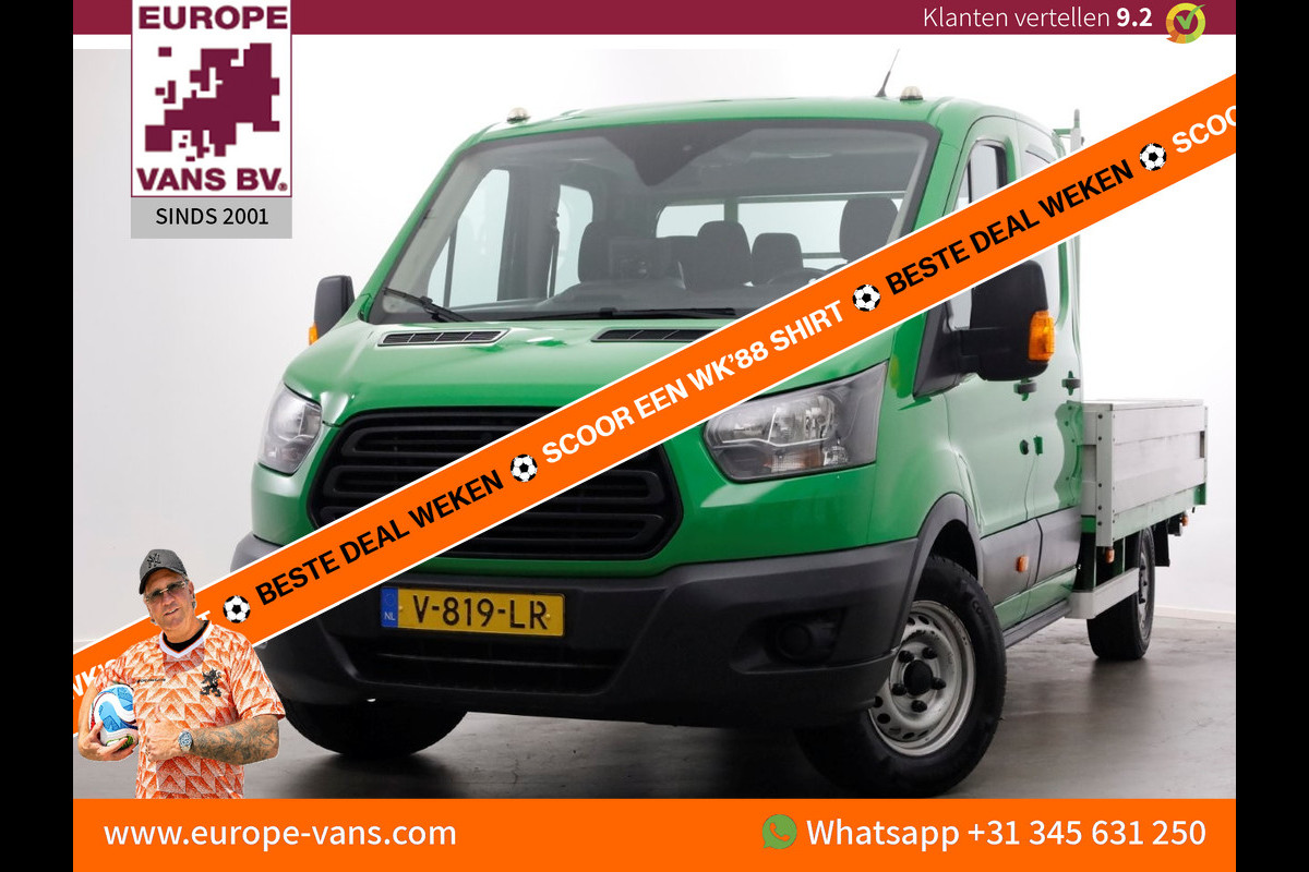 Ford Transit 350 2.0 TDCI 130pk E6 RWD D.C. Open Laadbak Trekhaak 2800kg 02-2018