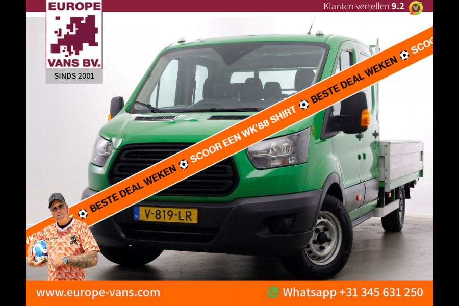 Ford Transit 350 2.0 TDCI 130pk E6 RWD D.C. Open Laadbak Trekhaak 2800kg 02-2018