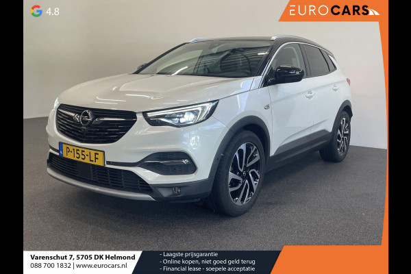 Opel Grandland X 1.2 Turbo Ultimate Trekhaak Leder Stoelventilatie Camera Navigatie Stoelverwarming Voor en Achter DENON Audio Cruise Control LED Koplampen Keyless Entry Stuurwielverwarming 19 Inch