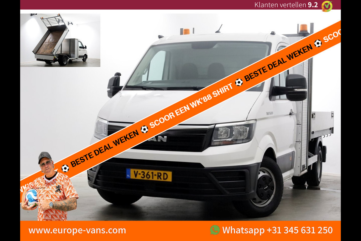 MAN TGE 5.180 2.0 177pk E6 L2H1 Kipper Dubbel Lucht Trekhaak 3500kg 06-2018