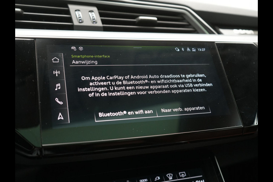 Audi Q8 e-tron 55 Quattro Advanced Edition 106 kWh 408pk Dealer O.H. | Luchtvering | Panodak | Adaptive Cruise | Head Up | Bang & Olufsen | Matrix LED | 360 Camera | Lederen Sportstoelen & Stuur Verwarmd | Sfeerverlichting | Apple Carplay | Blis |