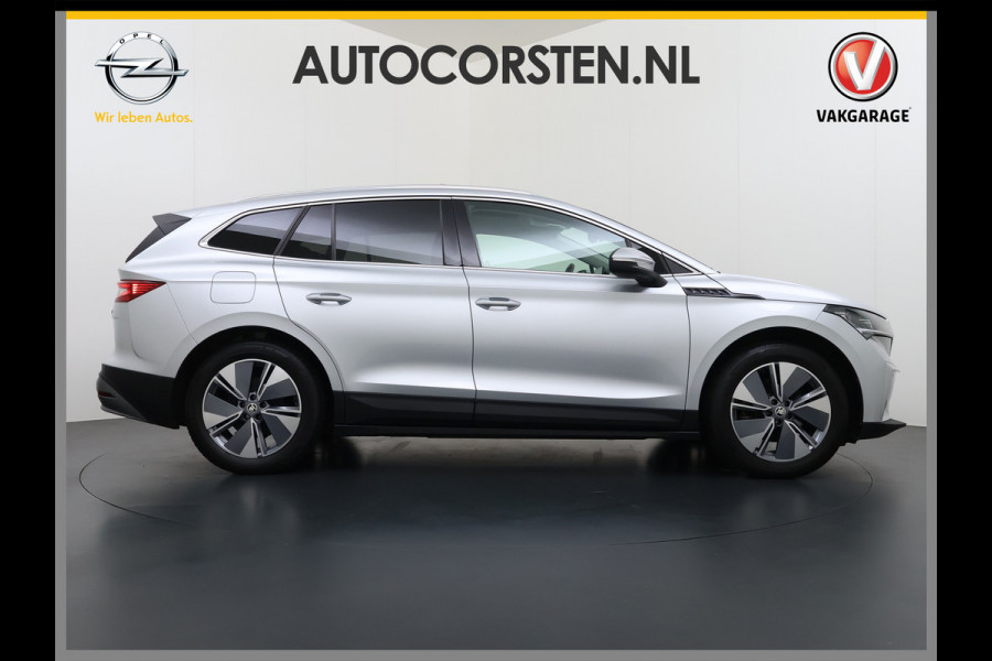 Škoda ENYAQ iV 60 SOH 90% Warmtepomp Trekhaak Panoramadak Adap.Cruise Navi Ecc 360°Camera Apple Carplay Android Auto Stuurverwarming Privacy Glas Lmv 19" Led matrix Keyless advanced Rijstrooksensor Origineel Nederlandse Auto
