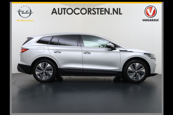 Škoda ENYAQ iV 60 SOH 90% Warmtepomp Trekhaak Panoramadak Adap.Cruise Navi Ecc 360°Camera Apple Carplay Android Auto Stuurverwarming Privacy Glas Lmv 19" Led matrix Keyless advanced Rijstrooksensor Origineel Nederlandse Auto