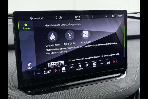 Škoda ENYAQ iV 60 SOH 90% Warmtepomp Trekhaak Panoramadak Adap.Cruise Navi Ecc 360°Camera Apple Carplay Android Auto Stuurverwarming Privacy Glas Lmv 19" Led matrix Keyless advanced Rijstrooksensor Origineel Nederlandse Auto