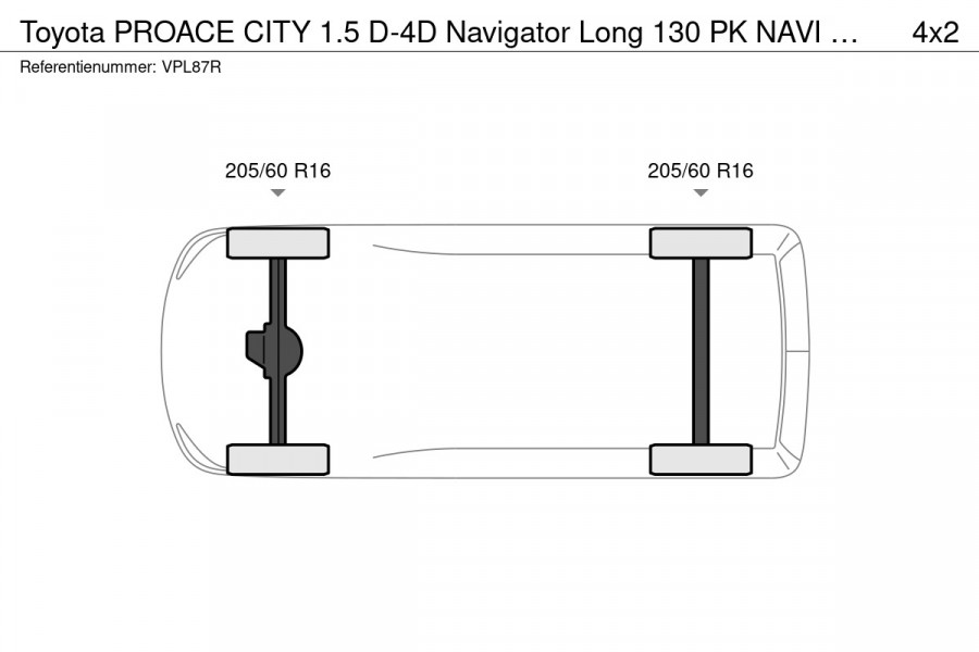 Toyota PROACE CITY 1.5 D-4D Navigator Long 130 PK NAVI CRUISE PDC RECALL REEDS UITGEVOERD