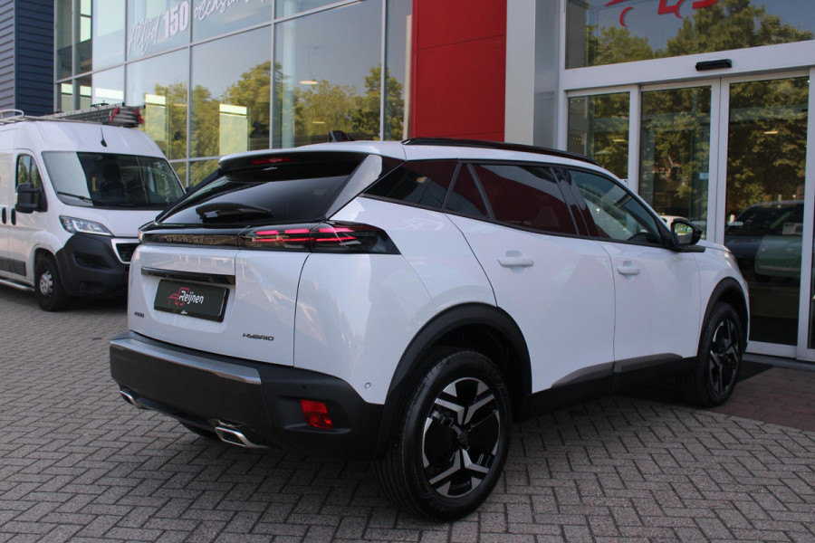 Peugeot 2008 1.2 Hybrid 145PK AUTOMAAT ALLURE | NAVIGATIE | KEYLESS ENTRY/START | DRAADLOZE TELEFOONLADER | DRAADLOZE APPLE CARPLAY/ANDROID AUTO | CAMERA VOOR + ACHTER | PARKEERSENSOREN VOOR + ACHTER | LICHTMETALEN VELGEN 17" | CLIMATE CONTROL | ADAPTIVE CRUISE CONTROL | DODEHOEK DETECTIE |