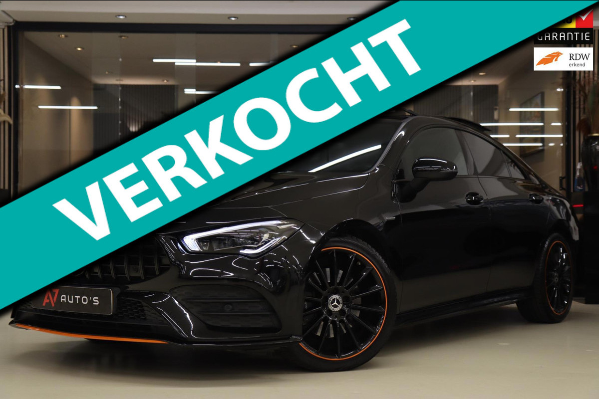 Mercedes-Benz CLA-Klasse 220 ORANJE Edition AMG Line PANO/BURM/LANEASSIST/SFEER/CAM/BOMVOLL