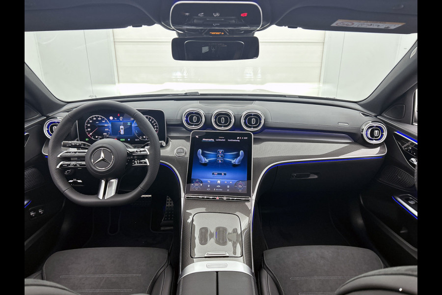 Mercedes-Benz C-Klasse Estate 300 e Business Solution AMG | Comfortpakket Plus | Parkeerpakket met 360°-camera | Nightpakket | Middenconsole metaalstructuur | Trekhaak | Panoramaschuifdak | 19" multispaaks lichtmetalen AMG-velgen | GUARD 360° Plus |